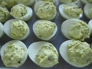 Deviled Eggs with Sauerkraut